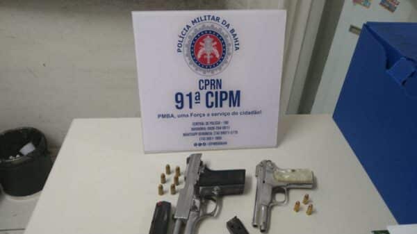 Em menos de seis horas, 91ª CIPM apreende três armas