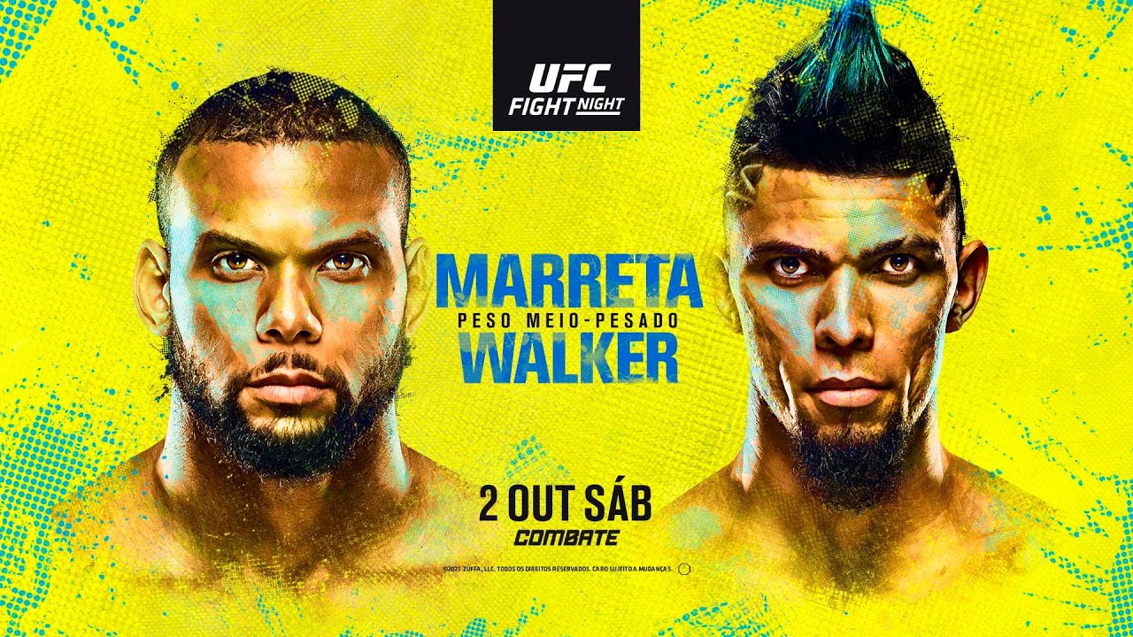 Marreta x Walker inaugura outubro de Brasil em todas lutas principais do UFC