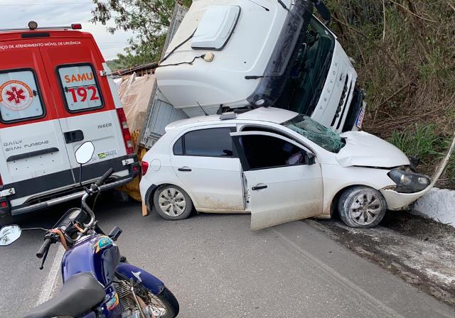 Uma pessoa morre em acidente na BR 101 em Pedra do Cavalo