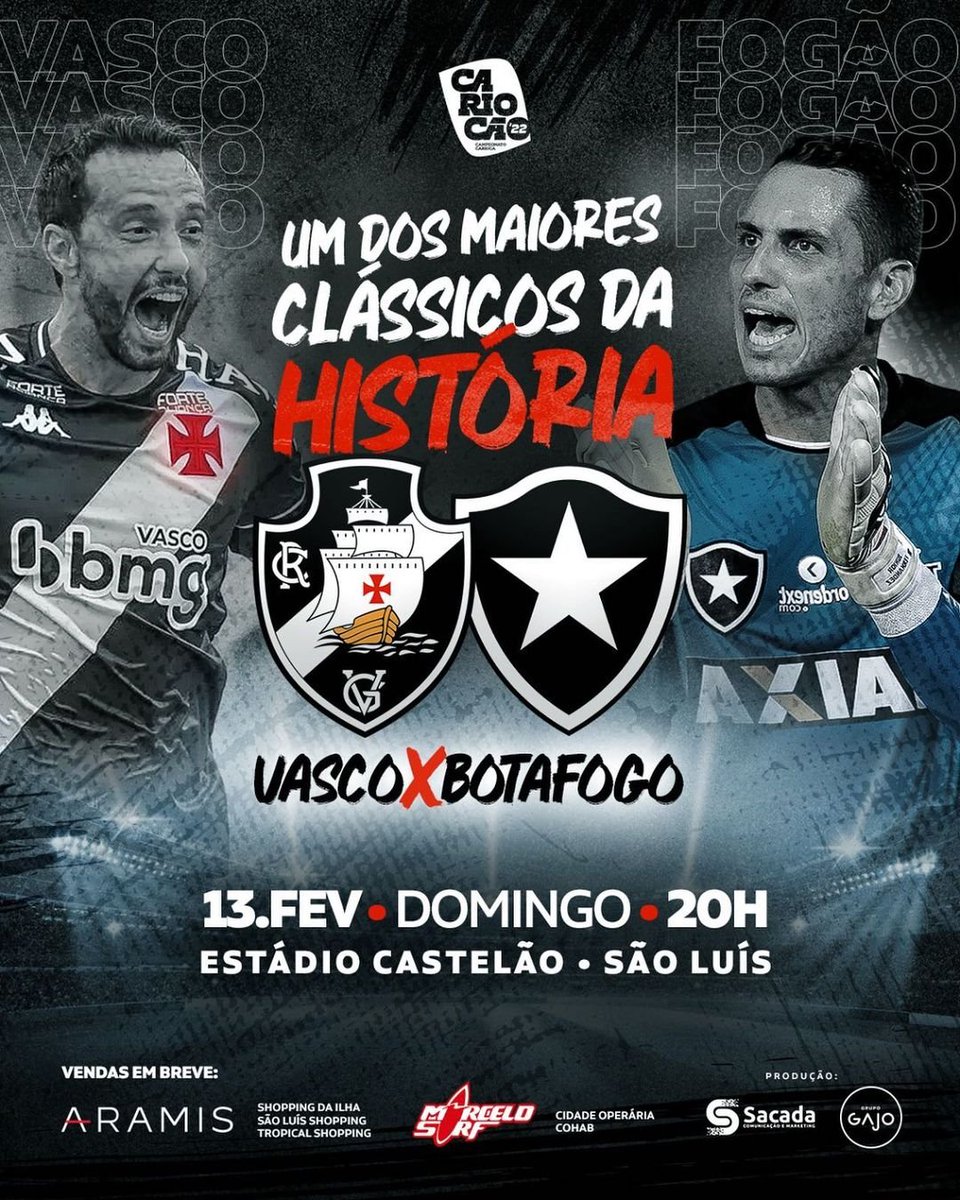 Vasco x Botafogo: prováveis times, desfalques e onde assistir ao jogo do Campeonato Carioca