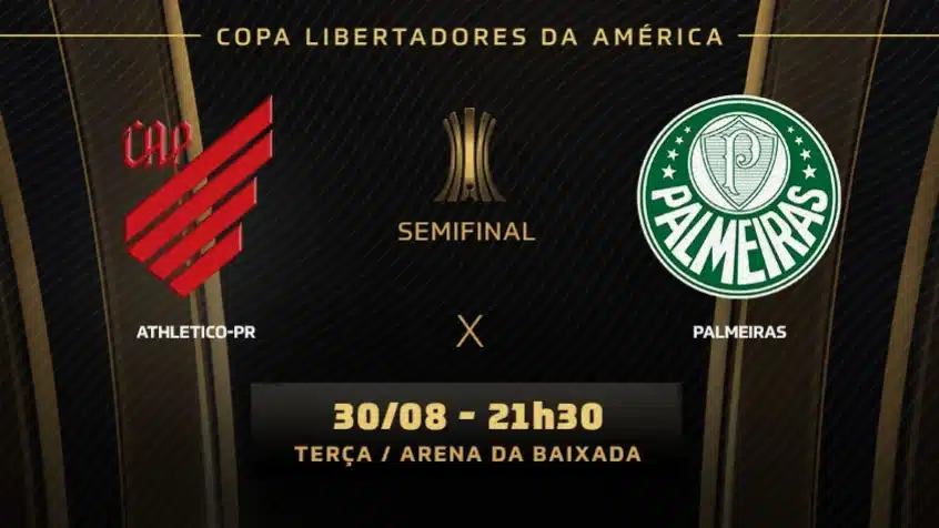 Athletico-PR x Palmeiras: prováveis times, desfalques e onde assistir ao duelo pela semi da Libertadores