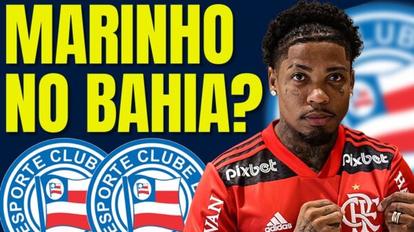 Titular em apenas três partidas pelo Flamengo na temporada, o atacante Marinho, de 32 anos, é um dos desejos do Bahia para reforçar o seu plantel em 2023