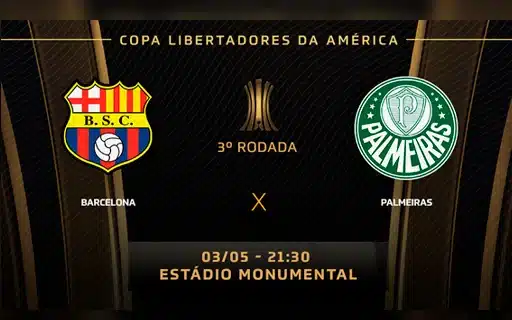 Barcelona-EQU x Palmeiras: onde assistir, prováveis escalações e desfalques do jogo pela Libertadores