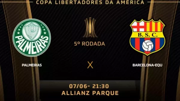 Palmeiras x Barcelona-EQU: onde assistir ao vivo, escalações e desfalques do jogo de hoje pela Libertadores