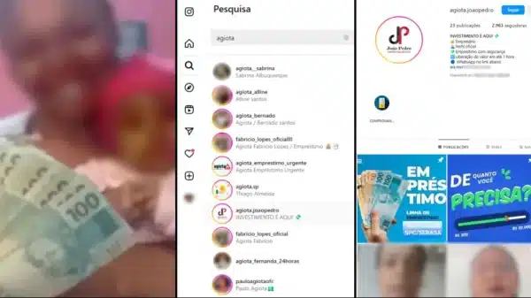 Perfis no Instagram oferecem empréstimo de dinheiro facilitado — Foto: Reprodução