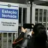 Vista da Estação do Metrô Itaquera, na zona leste de São Paulo, durante a greve do Metrô e CPTM