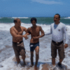 Suspeito de Roubo de Fios é Capturado Dentro do Mar na Orla de Salvador