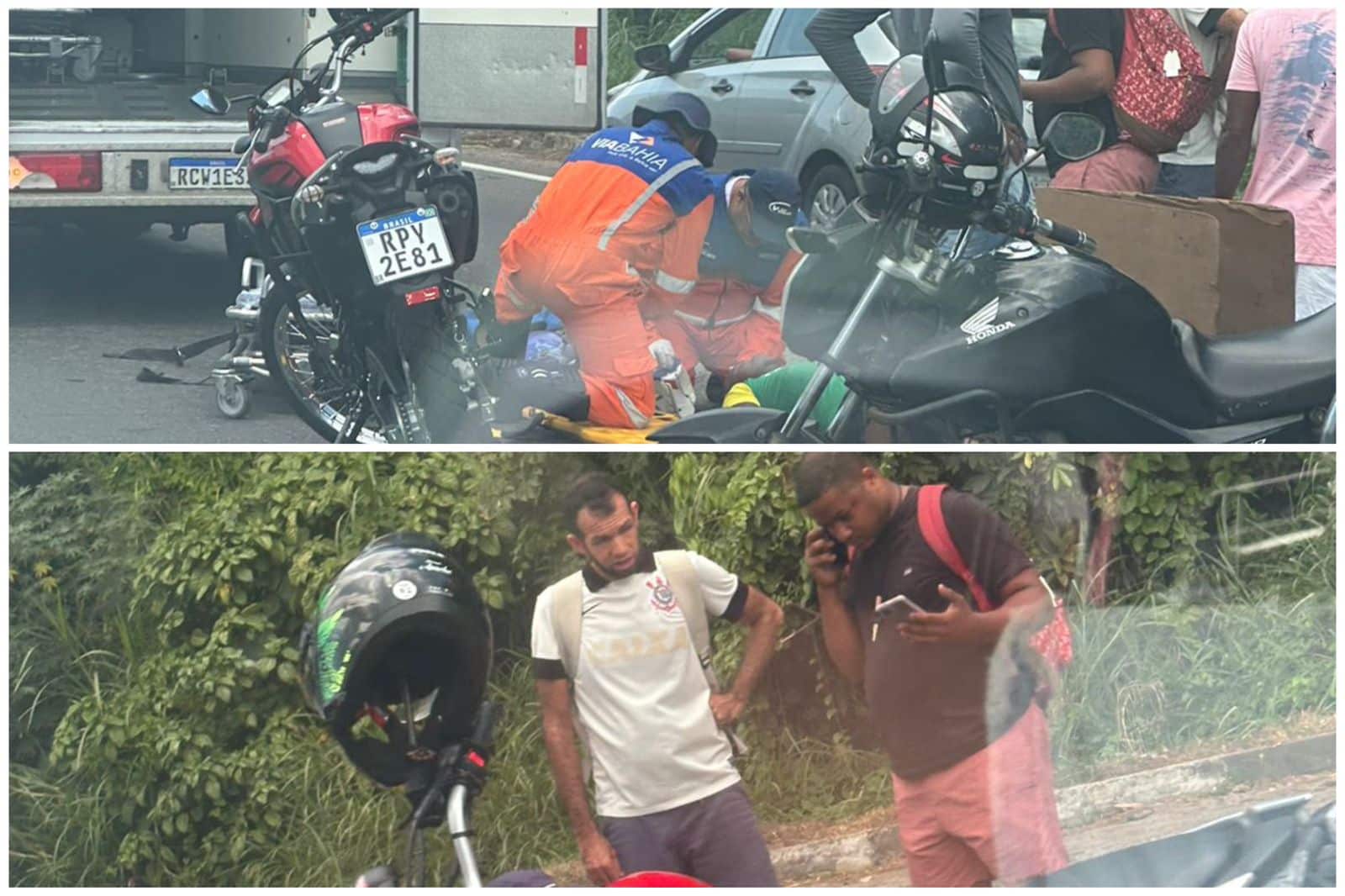 Acidente de Moto na BR 324 / Foto : Adenilson Mendes DRT:92619/SP