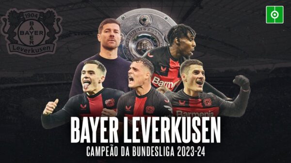 Invencibilidade, recordes, tríplice coroa... Veja próximas metas do Bayer Leverkusen campeão alemão