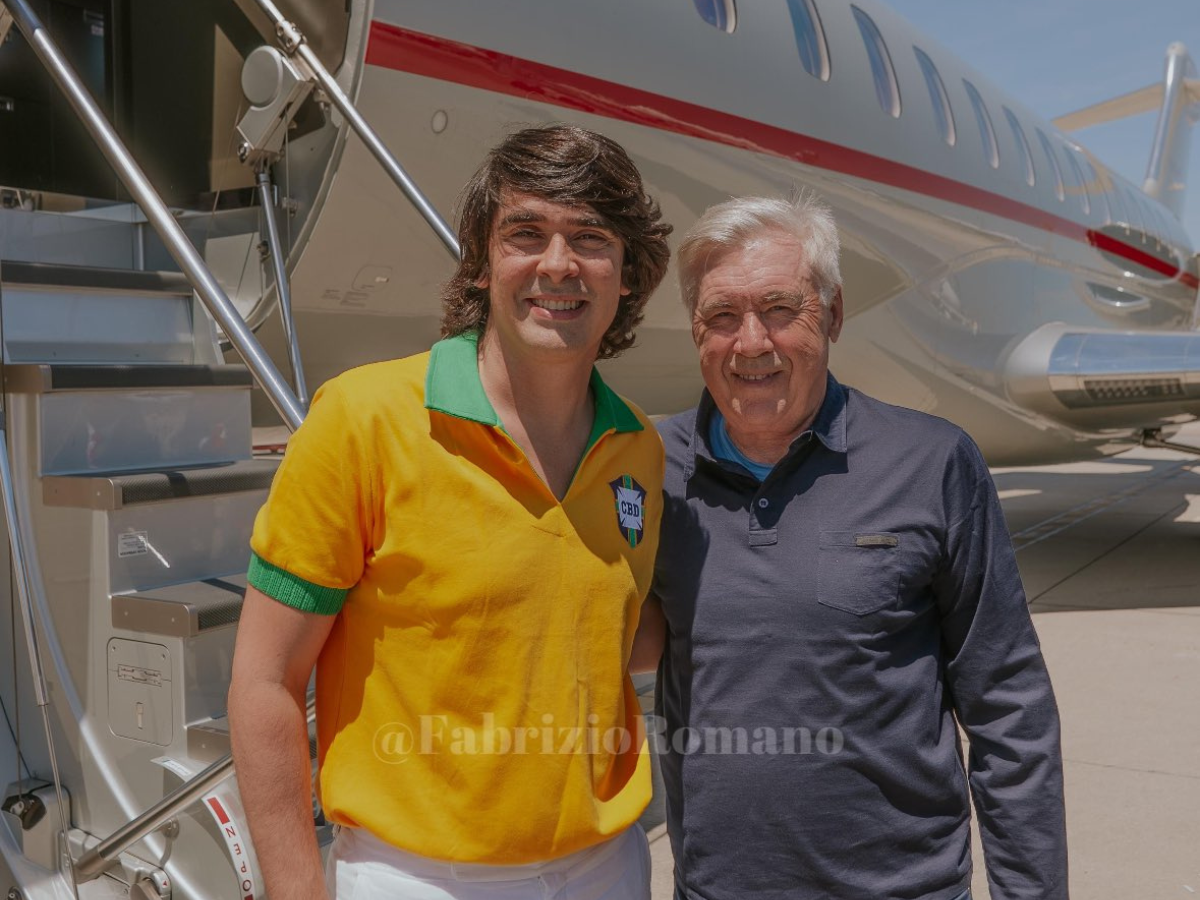 Diego Fernandes e Carlo Ancelotti / Foto: Reprodução (Fabrizio Romano) (Diego Fernandes e Carlo Ancelotti / Foto: Reprodução (Fabrizio Romano))