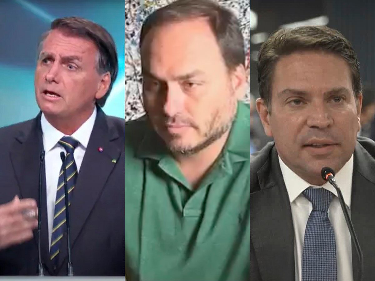 Jair Bolsonaro, Carlos Bolsonaro e Alexandre Ramagem (Reprodução / YouTube)