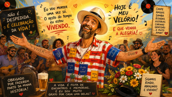 Com câncer terminal, homem decide fazer velório em vida — Foto: Reprodução/TV Globo