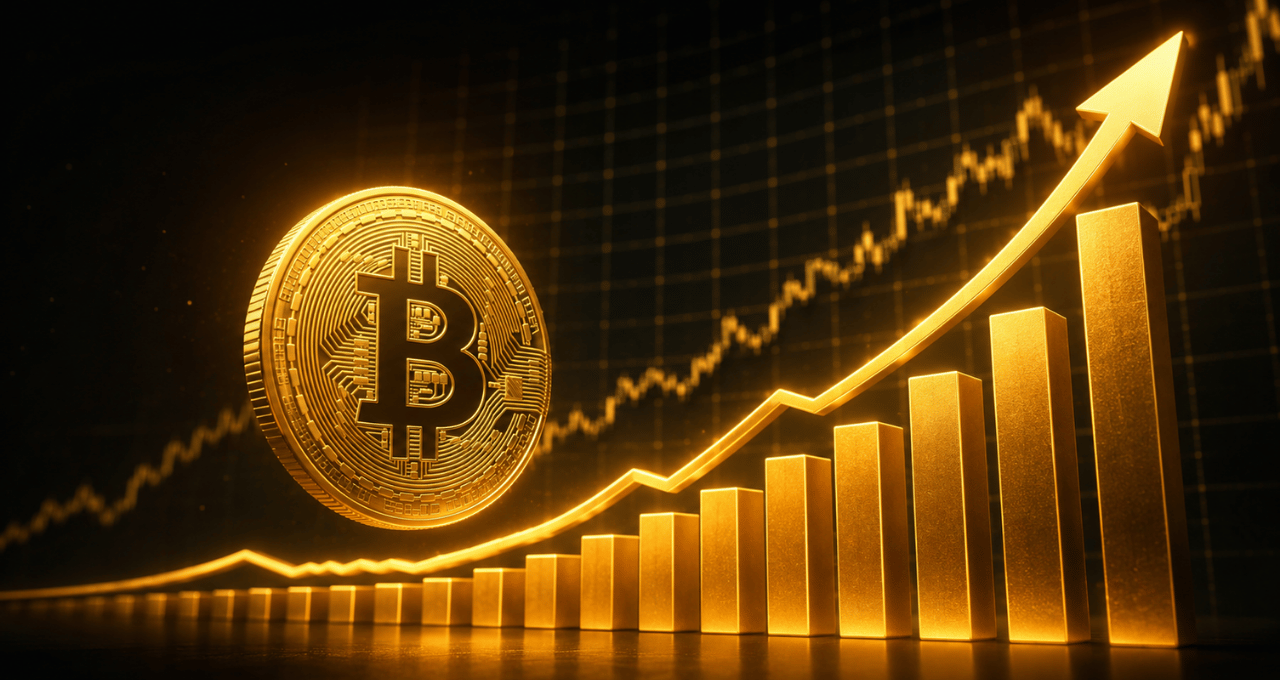 Bitcoin (BTC) em alta (Imagem: ChatGPT)